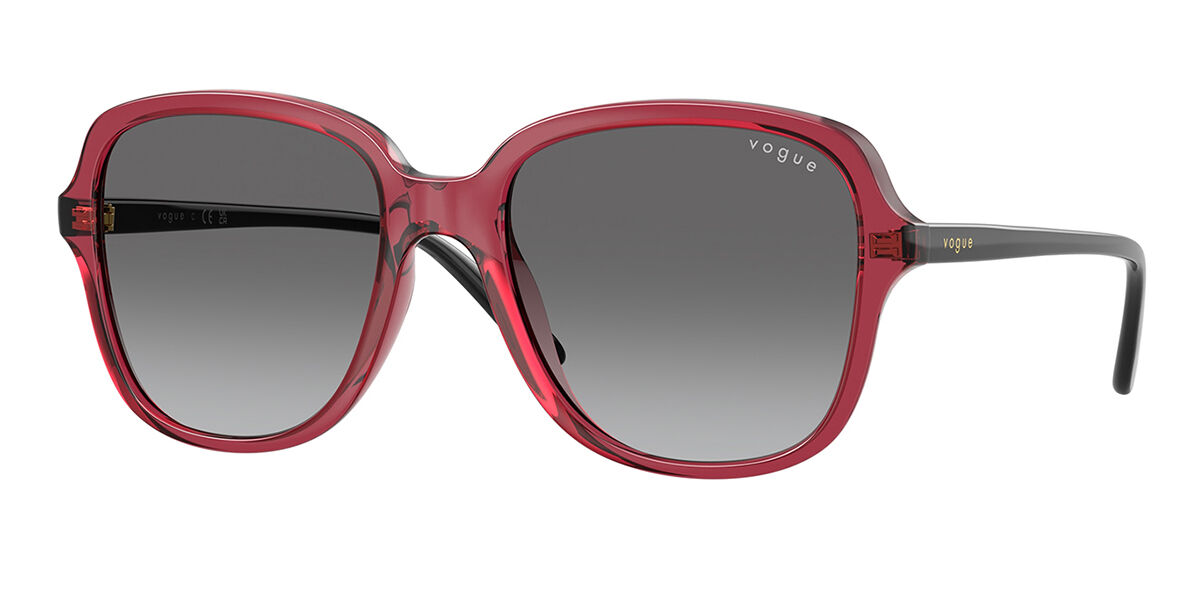 Vogue Eyewear VO5601SF Asian Fit 298911, Red frame, Gradient Grey lenses