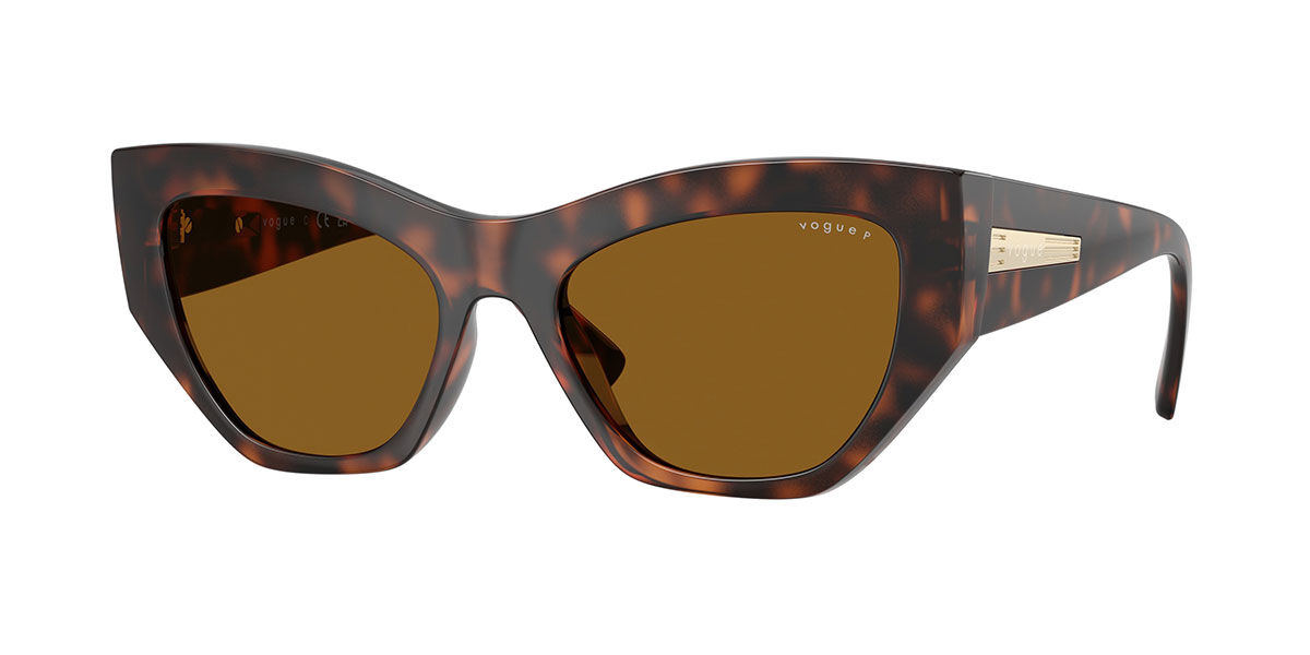 Vogue Eyewear VO5607S Polarized 271883, Tortoiseshell frame, Dark Brown Polarized lenses