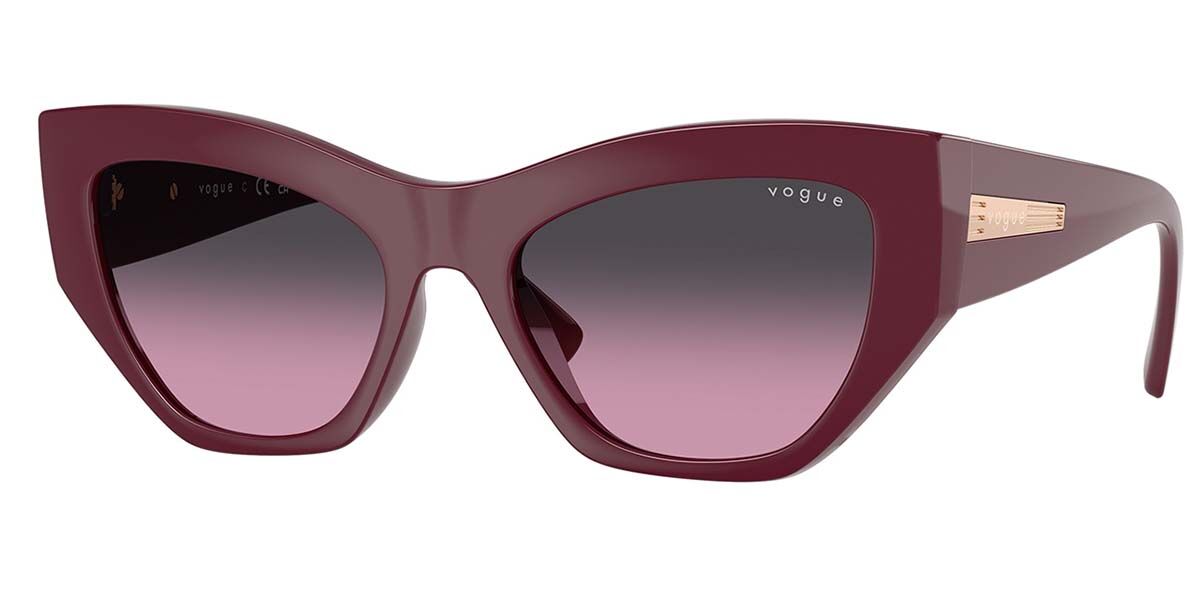Vogue Eyewear VO5607S 287590, Red frame, Grey Gradient Violet lenses