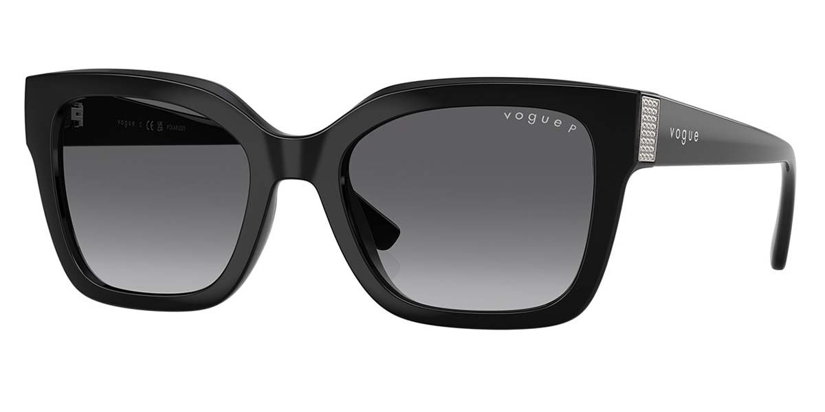 Vogue Eyewear VO5613SB Polarized W44/T3, Black frame, Gradient Grey Polarized lenses