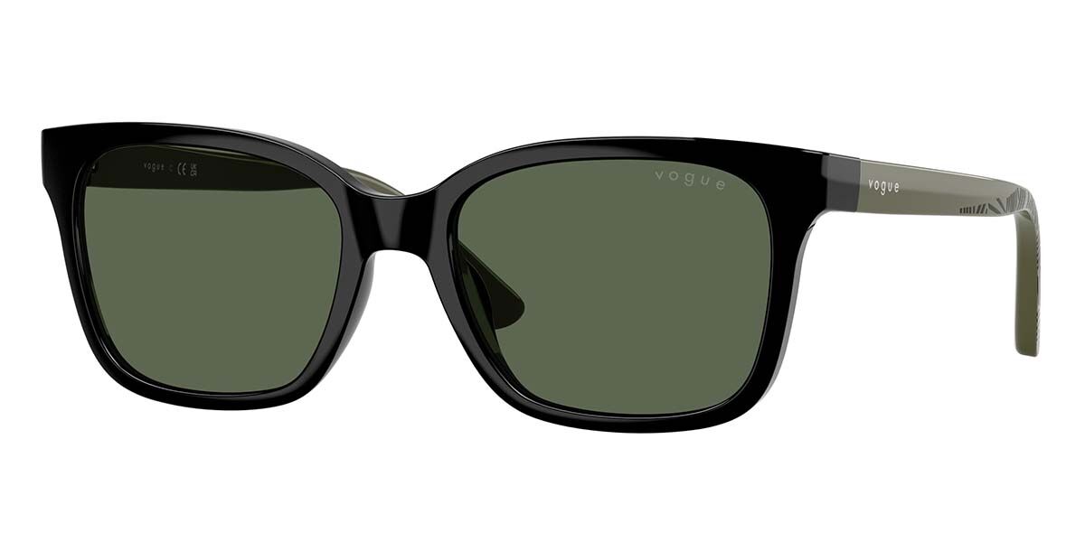 Vogue Eyewear VJ2027 Kids W44/71, Black frame, Dark Green lenses