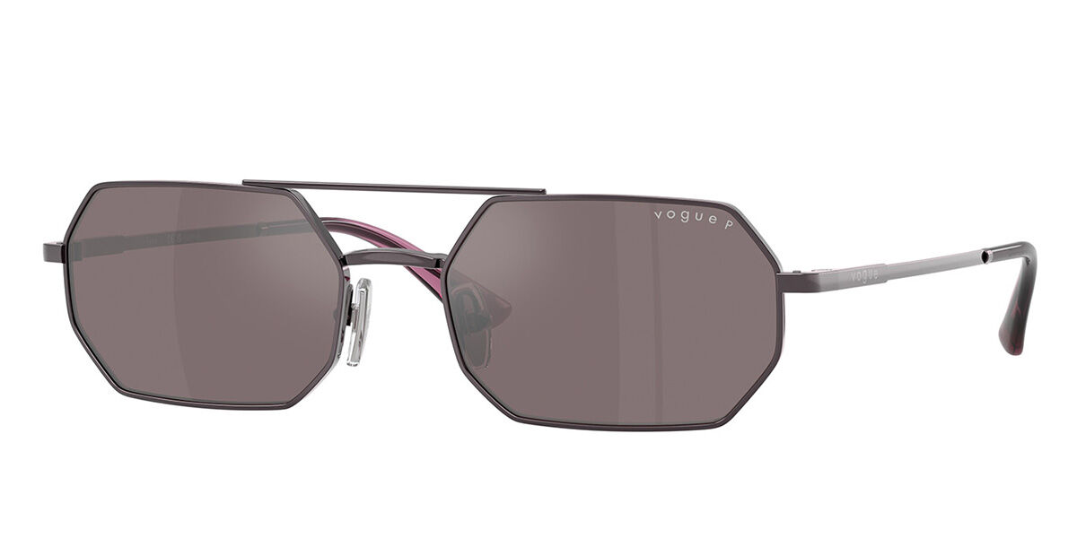 Vogue Eyewear VO4329S Polarized 5149LB, Purple frame, Pink/Silver Mirror Polarized lenses