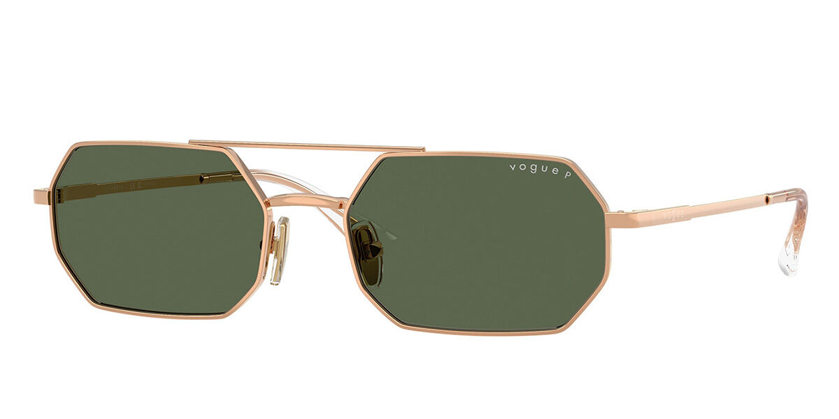 Vogue Eyewear VO4329S Polarized 51529A, Gold frame, Dark Green Polarized lenses