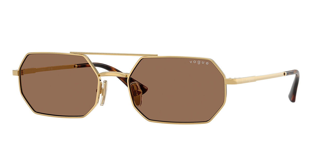Vogue Eyewear VO4329S 280/73, Gold frame, Dark Brown lenses