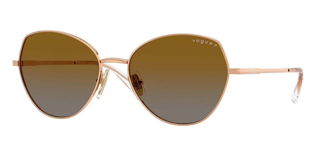 Vogue Eyewear VO4330S Polarized 5152T5, Gold frame, Grey/Gradient Brown Polarized lenses