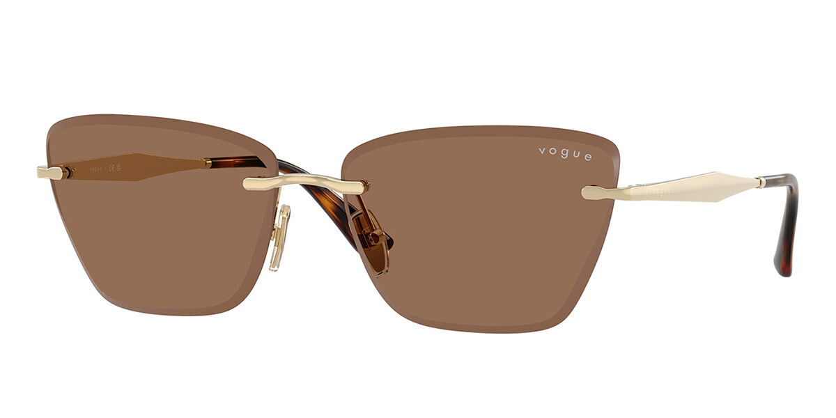 Vogue Eyewear VO4332S 848/73, Gold frame, Dark Brown lenses