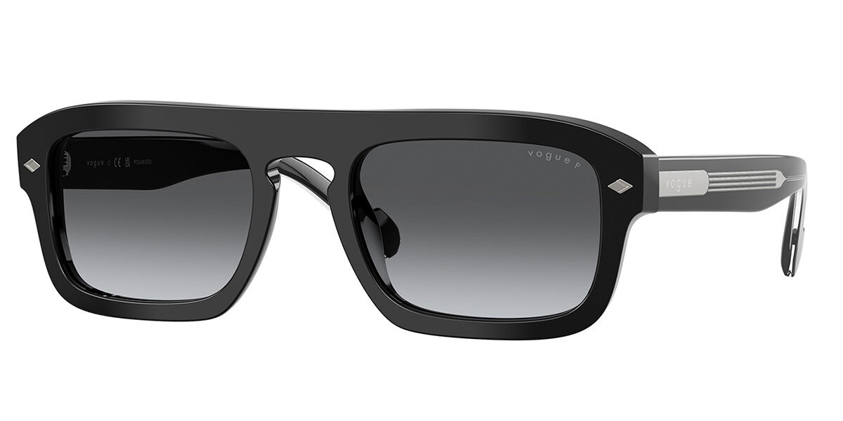 Vogue Eyewear VO5620S Polarized W44/T3, Black frame, Gradient Grey Polarized lenses