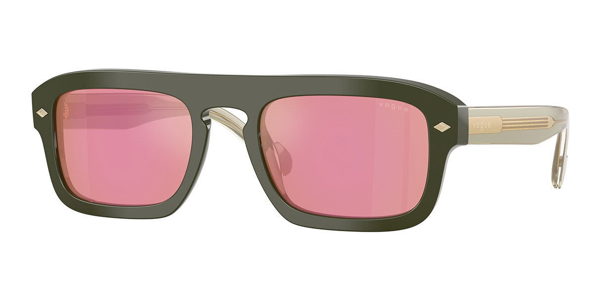 Vogue Eyewear VO5620S 3217F6, Green frame, Dark Pink/Red Mirror lenses