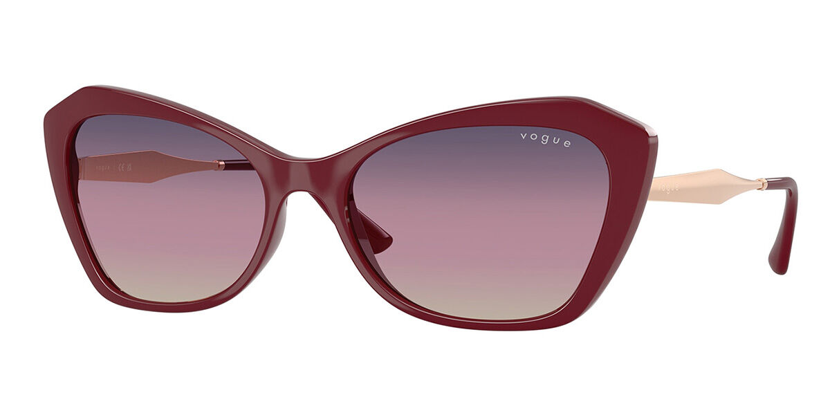 Vogue Eyewear VO5626S 2875U6, Red frame, Brown/Gradient Violet/Blue lenses