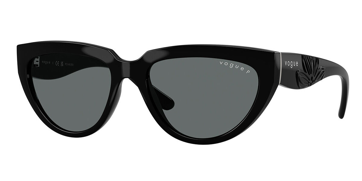 Vogue Eyewear VO5629S Polarized W44/81, Black frame, Dark Grey Polarized lenses