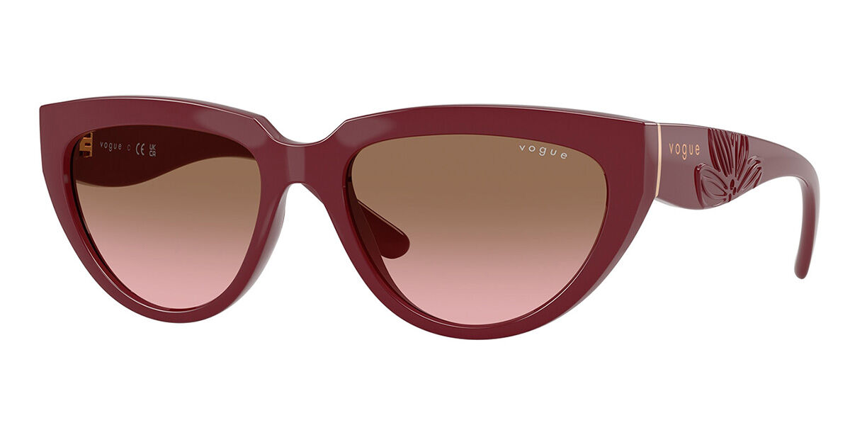 Vogue Eyewear VO5629S 304814, Burgundy frame, Pink/Gradient Brown lenses