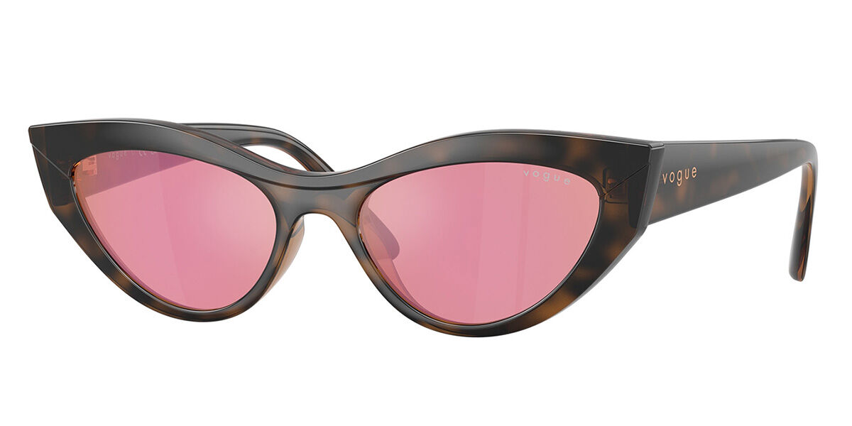 Vogue Eyewear VO5637SU 2386F6, Tortoiseshell frame, Dark Pink/Red Mirror lenses