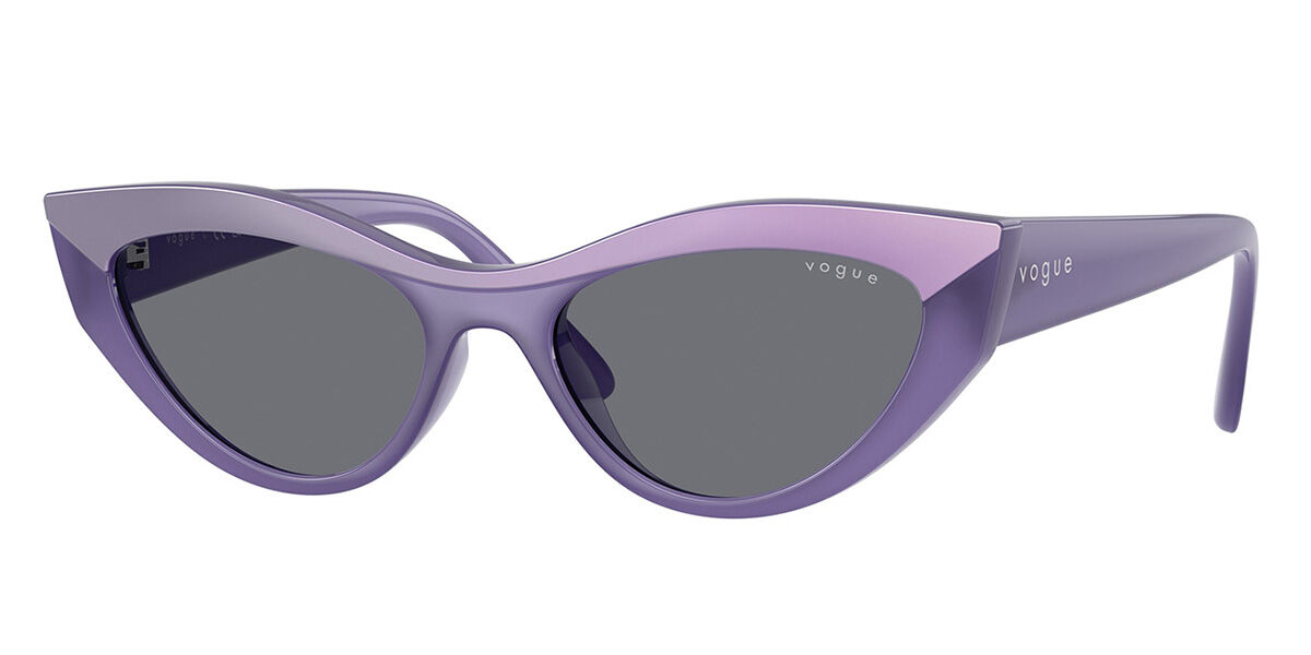 Vogue Eyewear VO5637SU 3219/1, Purple frame, Dark Violet/Grey lenses
