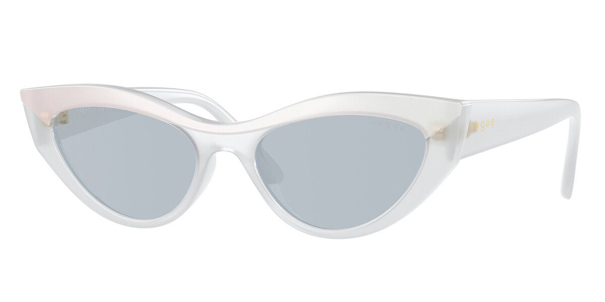 Vogue Eyewear VO5637SU 32201U, White frame, Blue/Silver Mirror lenses
