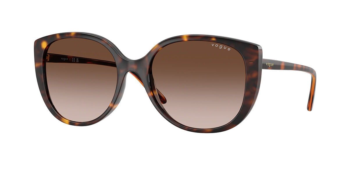 Vogue Eyewear VO5623SF Asian Fit W65613, Tortoiseshell frame, Gradient Brown lenses