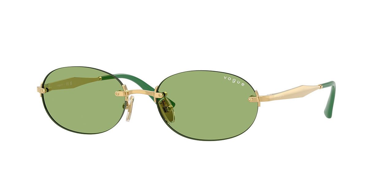Vogue Eyewear VO4342S 280/2, Gold frame, Green lenses
