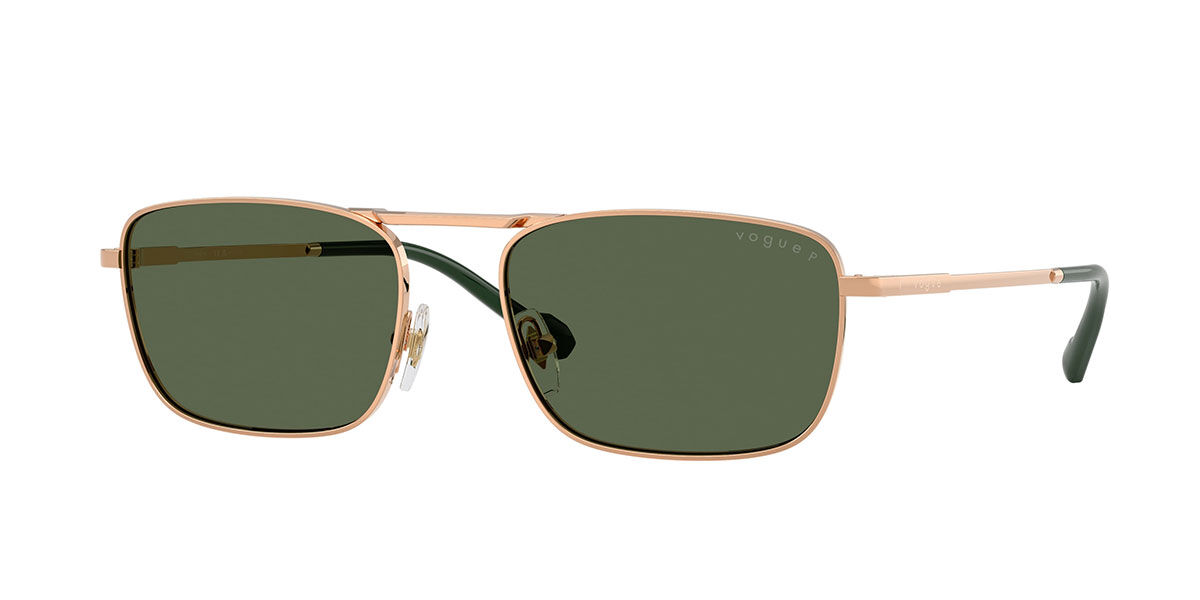 Vogue Eyewear VO4346S Polarized 51529A, Gold frame, Dark Green Polarized lenses