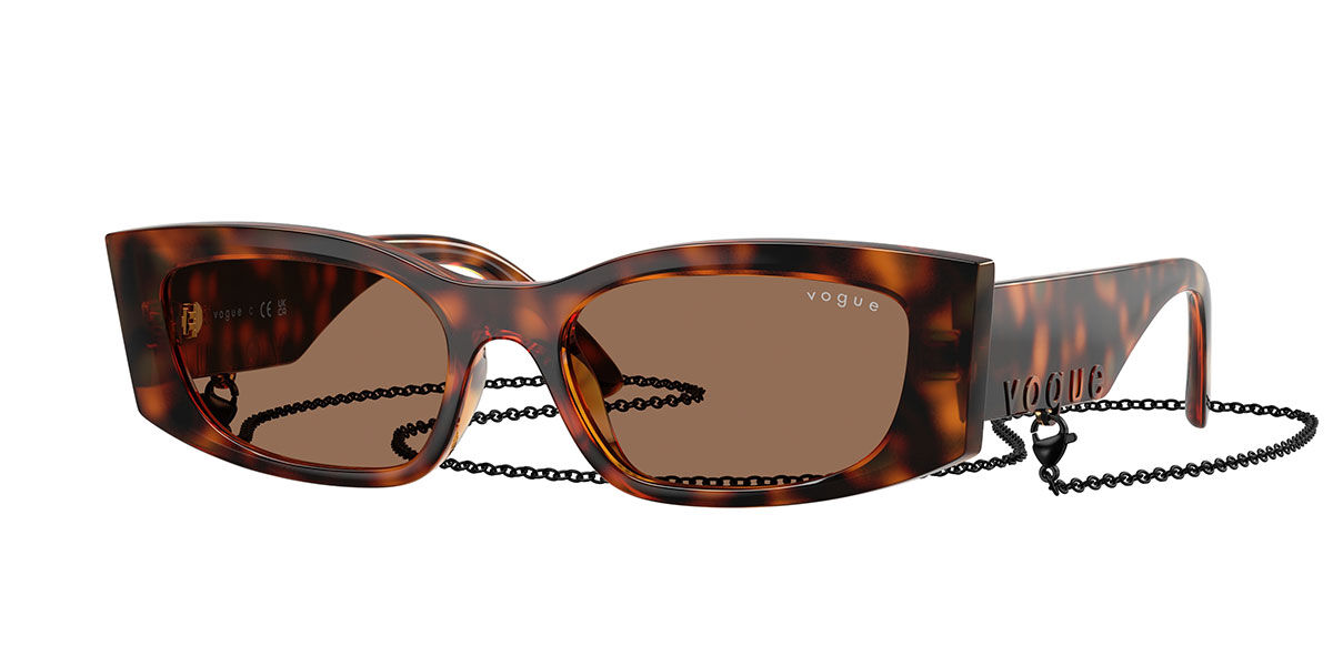 Vogue Eyewear VO5655SU W65673, Tortoiseshell frame, Dark Brown lenses