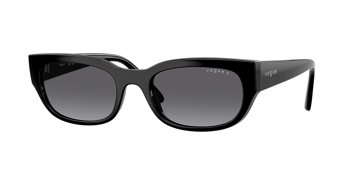 Vogue Eyewear VO5669S Polarized W44/T3, Black frame, Gradient Grey Polarized lenses