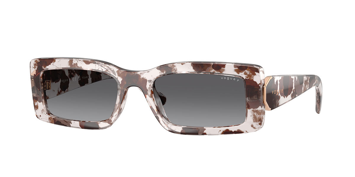 Vogue Eyewear VO5674S Polarized 3218T3, Tortoiseshell frame, Gradient Grey Polarized lenses
