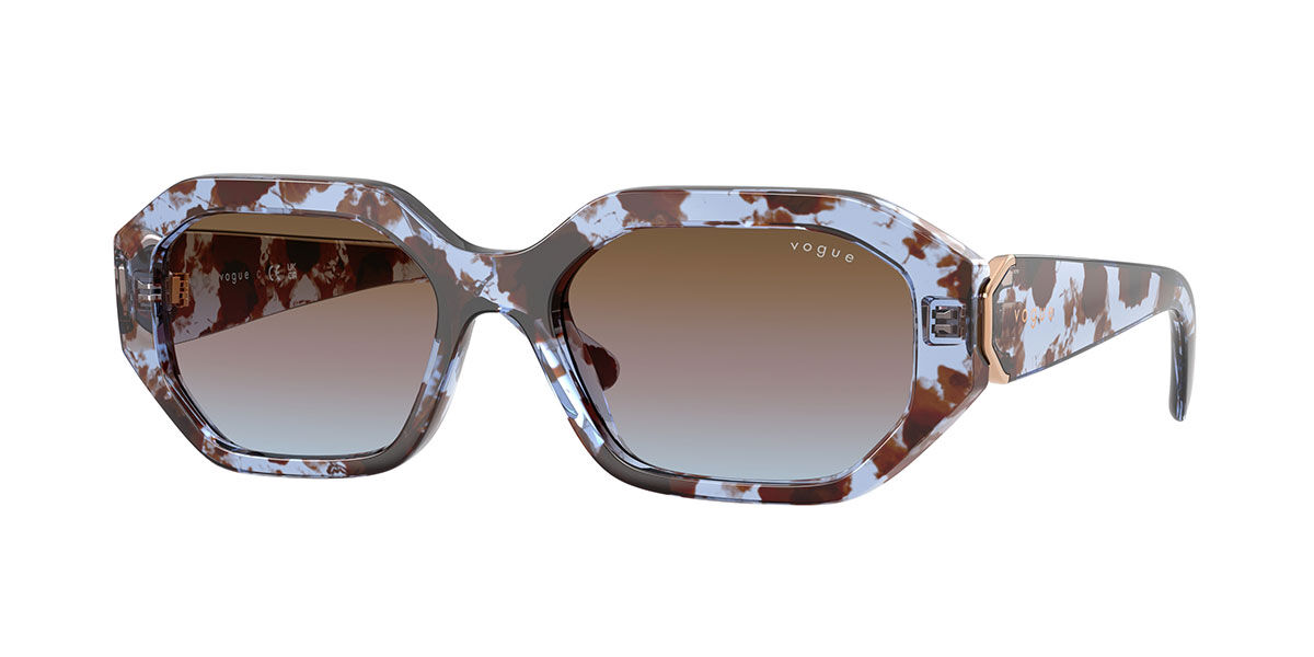 Vogue Eyewear VO5675S 320148, Tortoiseshell frame, Light Blue Faded Pink/Brown lenses