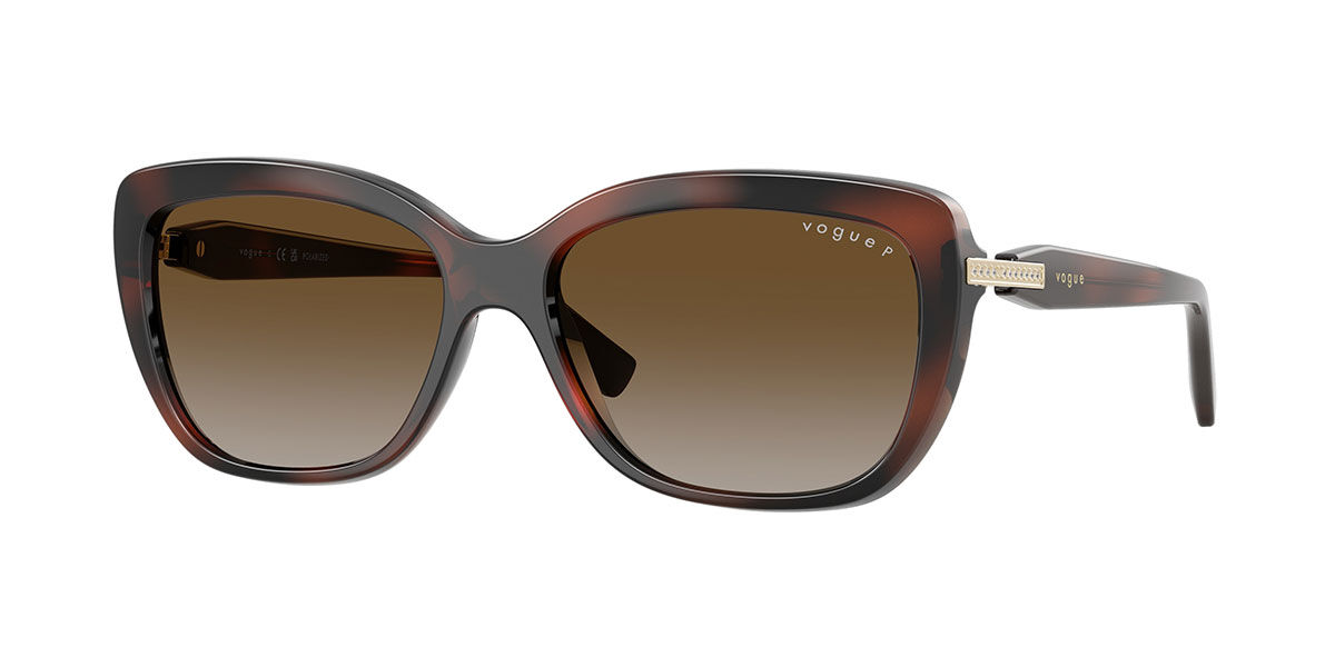 Vogue Eyewear VO5678SB Polarized 2386T5, Tortoiseshell frame, Brown Gradient Grey Polarized lenses