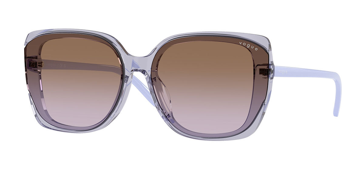 Vogue Eyewear VO5684SD Asian Fit 292568, Purple frame, Gradient Violet/Brown lenses