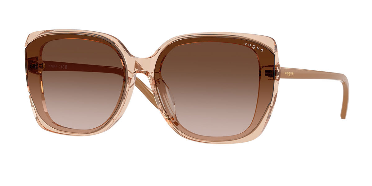 Vogue Eyewear VO5684SD Asian Fit 318113, Brown frame, Gradient Dark Brown lenses