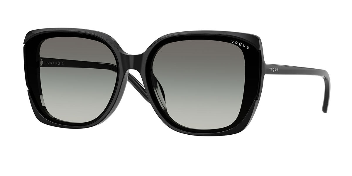 Vogue Eyewear VO5684SD Asian Fit W44/11, Black frame, Gradient Dark Grey lenses