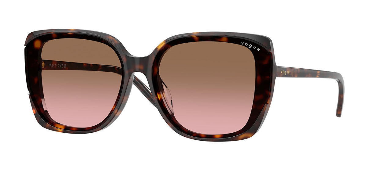 Vogue Eyewear VO5684SD Asian Fit W65614, Tortoiseshell frame, Pink Gradient Brown lenses