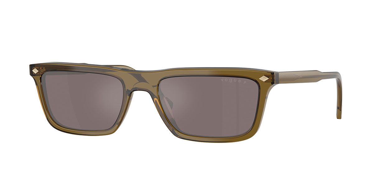 Vogue Eyewear VO5687S 3260LB, Green frame, Silver/Pink Mirror lenses