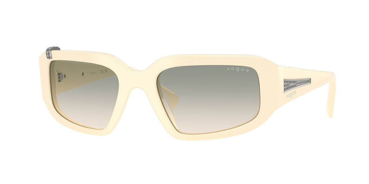Vogue Eyewear VO5688SB 31672C, White frame, Light Brown With Light Green Hue lenses