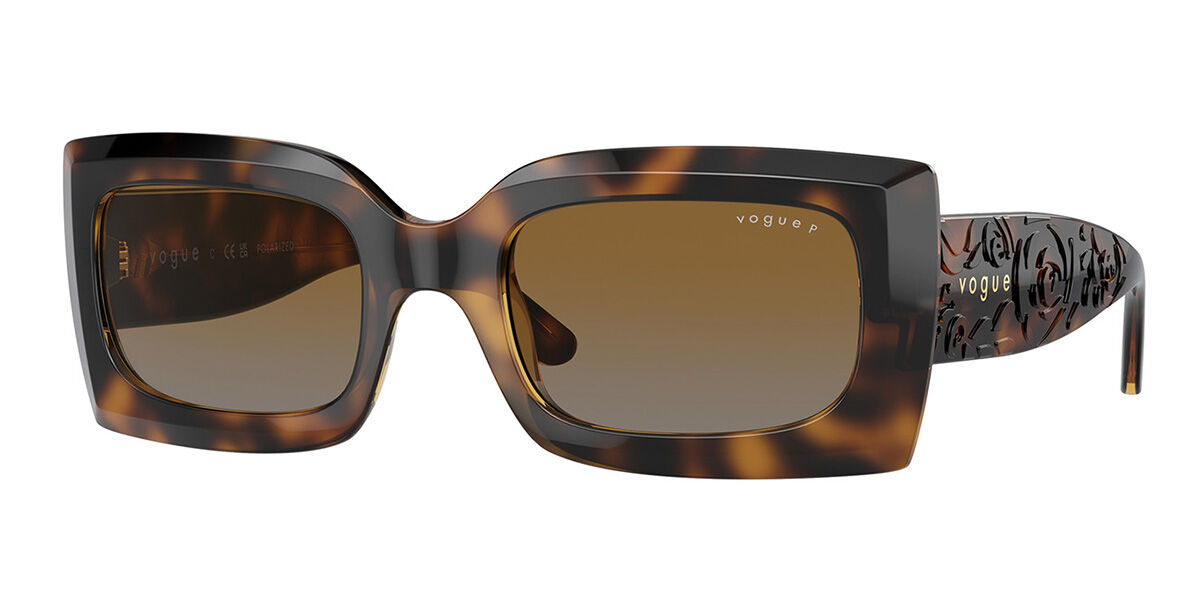Vogue Eyewear VO5526S Polarized W656T5, Tortoiseshell frame, Grey Gradient Brown Polarized lenses