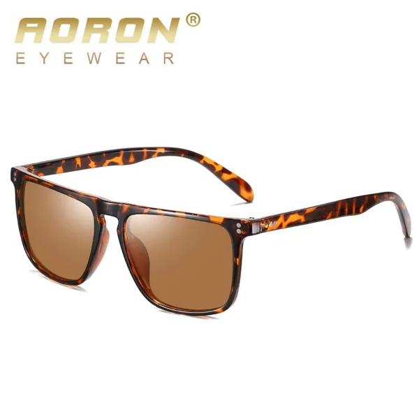 AORON Fashion Polarized Sunglasses Men Classic Sun Glasses PC Frame UV protection Eyewear for Men