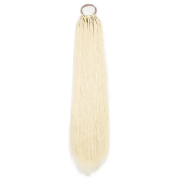 24 Inch Straight Ponytail With Elastic Band Synthetic Ponytail Extension Wrap Around Heat Resistant…