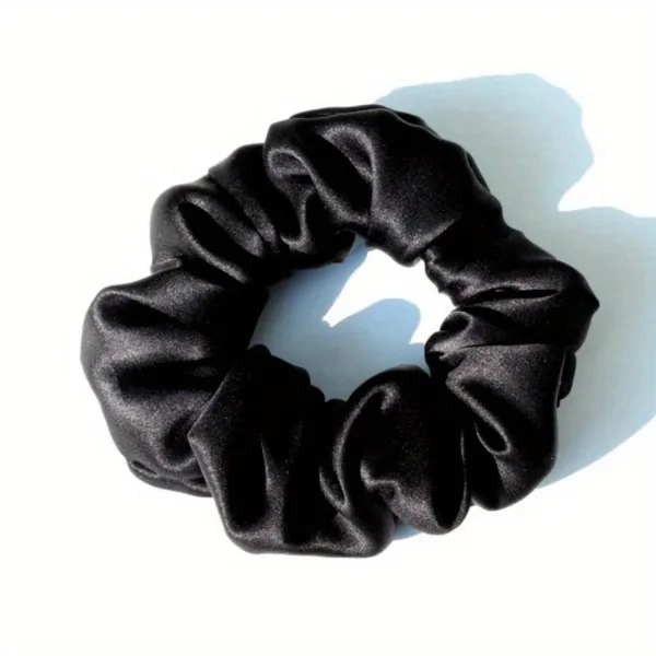 100% Pure Mulberry Silk Large Scrunchies Rubber Bands Hair Ties Gum Elastics Ponytail Holders for…