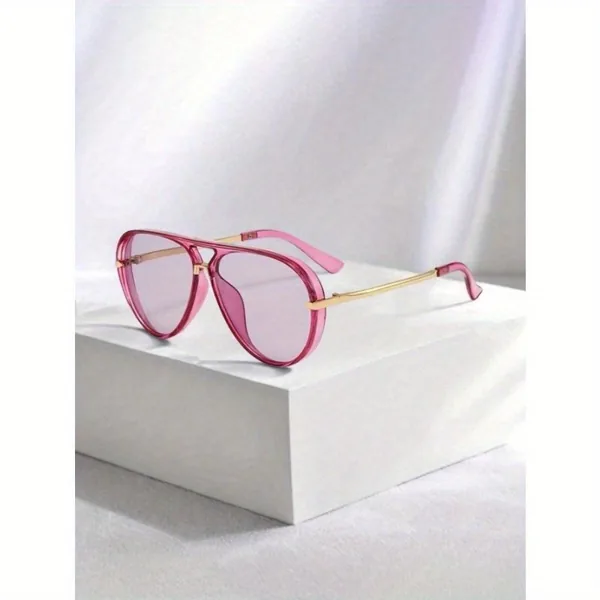 feye 1pc Women s Retro Minimalist Large Frame Fashion Fashion Glasses, Suitable For Beach And Travel