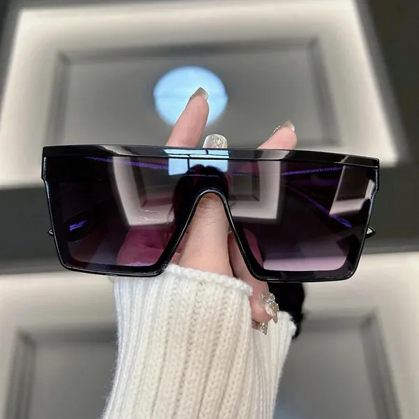 Unisex Fashionable Retro Square Sunglasses, Punk Style Personalized Frame, Trendy Sun Shading…