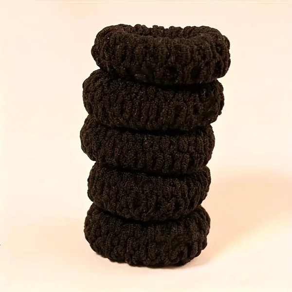 5pcs Women s Low Ponytail Hair Ties - Thick High Elasticity Hair Bands, Durable Soft Hair…