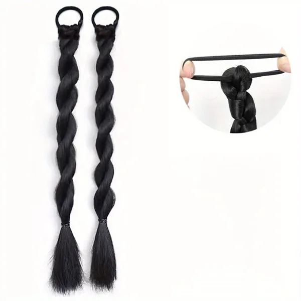 2pcS Women S Synthetic Braided Ponytail Extension, Twisted Hairpiece for DIY Braid, Low and High…