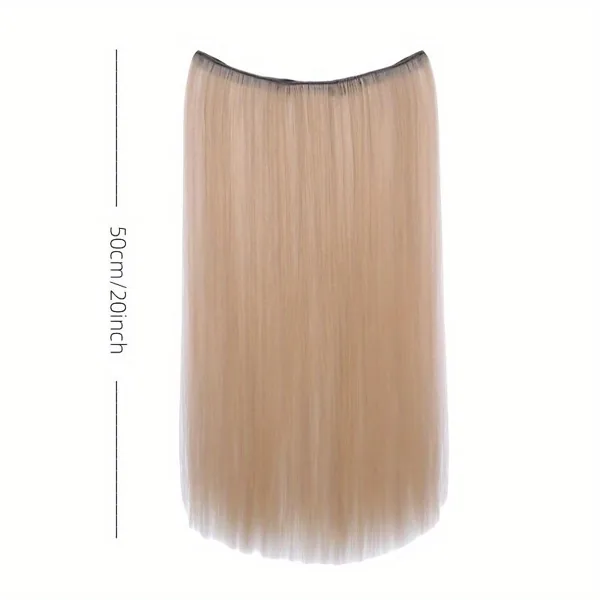Synthetic Long Straight Clip in One Piece Hair Extension 4 Clips Inner Layer Hidden Hair Color Hair…