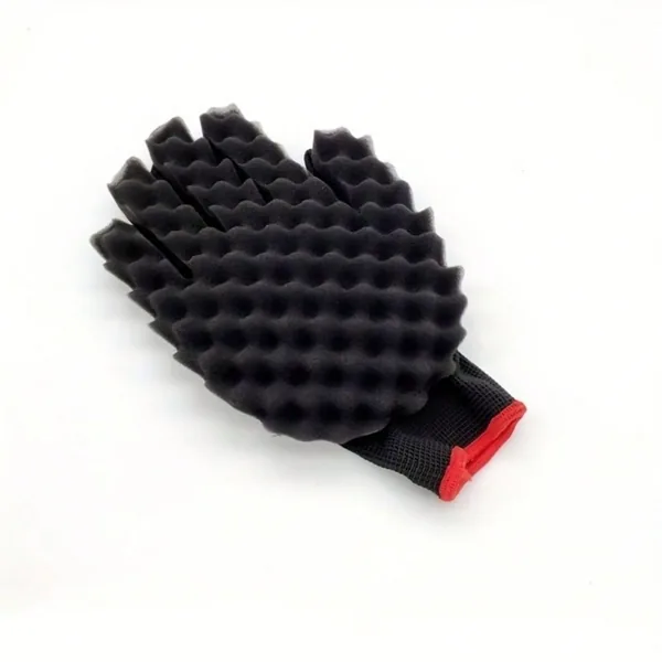 Perm Sponge Gloves - Curly Hair - Right Hand black