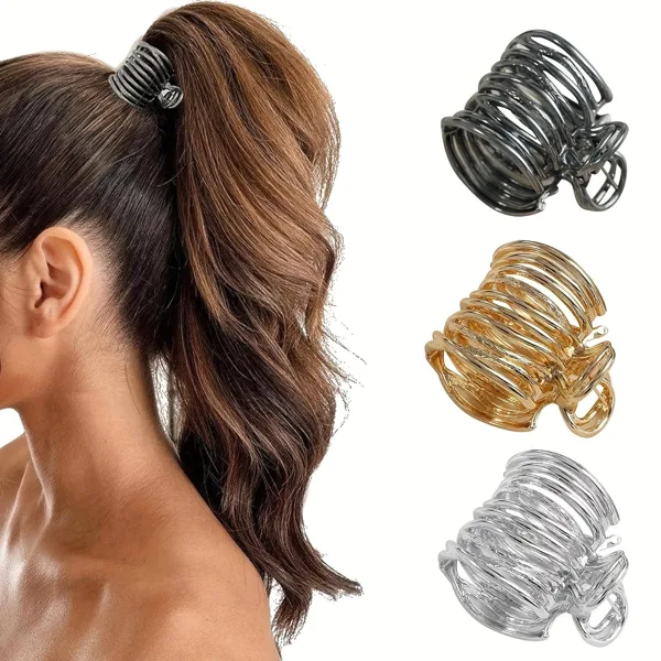 New Metal High Ponytail Fixing Tool Hair Clip to Prevent Collapse, Elegant Hairpin Accessory