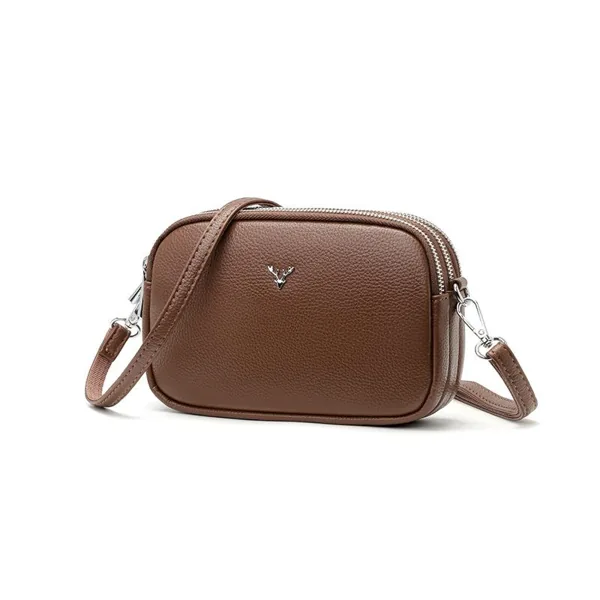Multilayer PU Leather Women s Crossbody Bag Fashion Small Shoulder Handbag Phone Wallet Purse dark