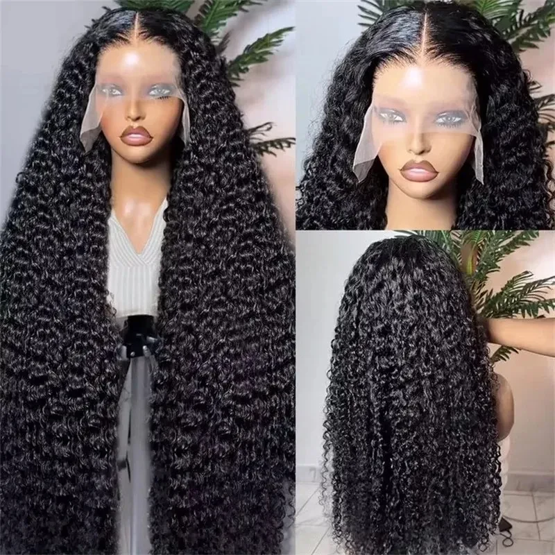 Transparent 250% Density Water Culry 360 Full Lace Frontal Wig Human Hair 40Inch Deep Wave 13x4 13x6 Hd synthetic Lace Front Wig For Women, view 3