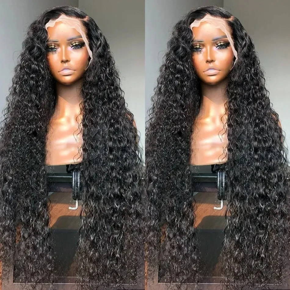 Hd Lace Wigs 13x6 Human Hair Wigs Pre Plucked Curly Wigs 40 Inch Water Wave Deep Wave Lace Front Wigs Human Hair Synthetic, view 3