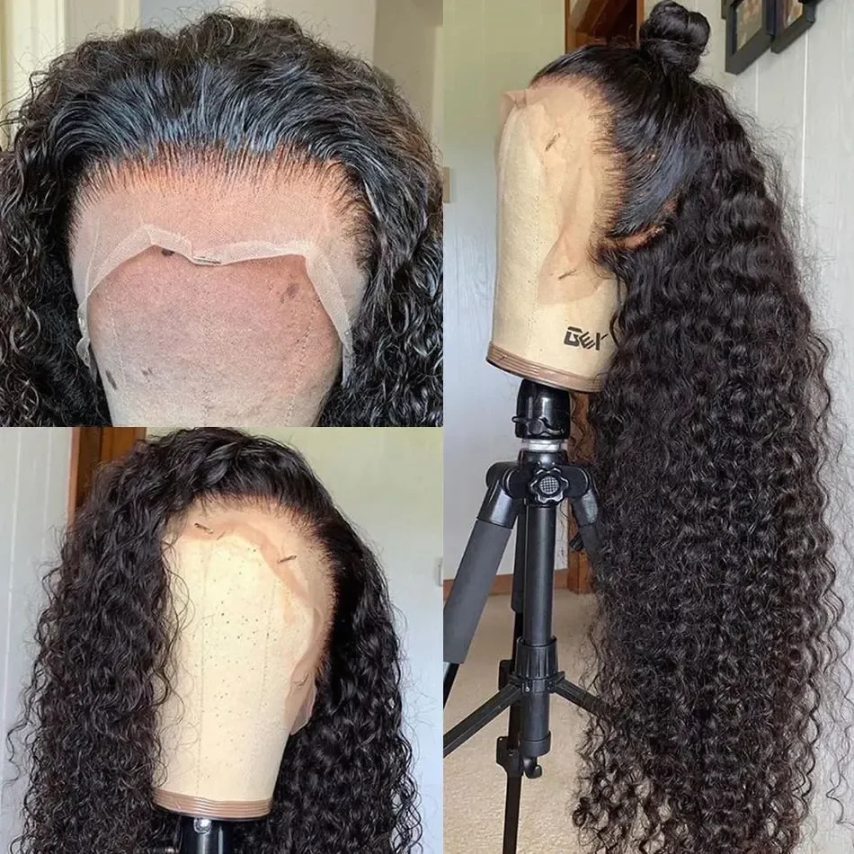 Hd Lace Wigs 13x6 Human Hair Wigs Pre Plucked Curly Wigs 40 Inch Water Wave Deep Wave Lace Front Wigs Human Hair Synthetic, view 4