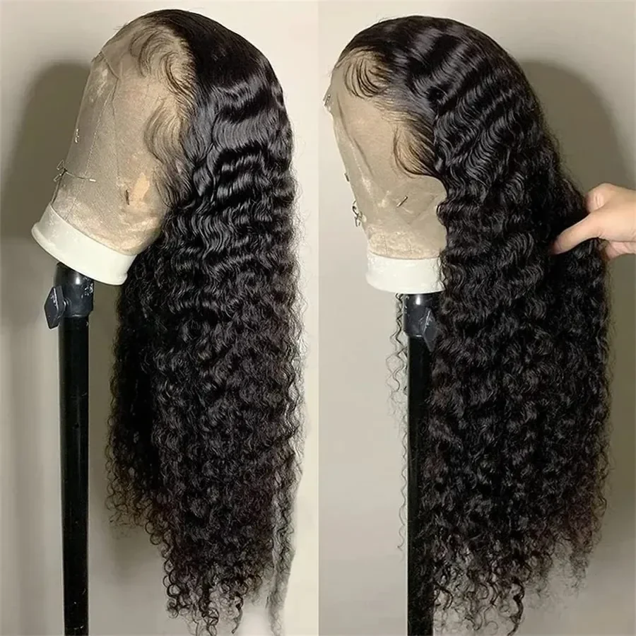 300 Density Lace Wig Human Hair Wear and Go Glueless Deep Water Wave Curly Human Hair Full Head Hd Lace Frontal Pre Plucked Wigs, view 2