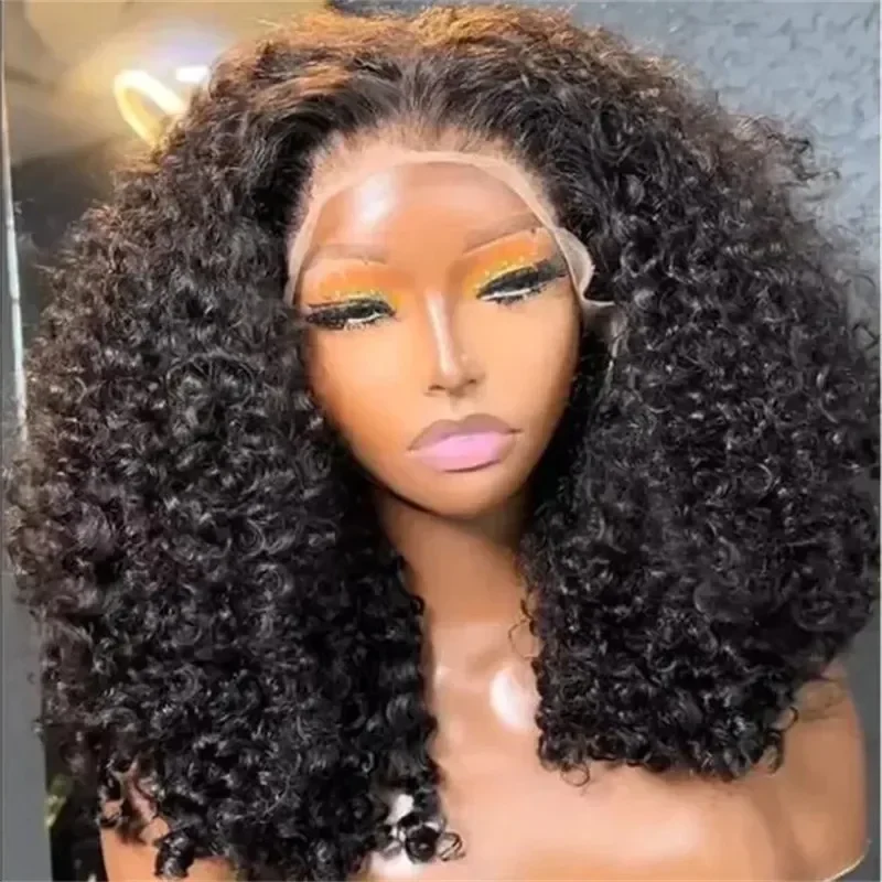 360 Full Lace Wig Curly Human Hair Wear And Go Glueless Wig 13x4 HD Lace Front Wig Preplucked Ready To Go Lace Closure Wig Synthetic