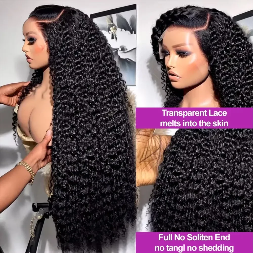 Lace Front Wigs Human Hair Pre Plucked 180 Density Brazilian Wet and Wavy Human Hair Wigs for Black Women Glueless Curly Lace Frontal Wig Natural Color